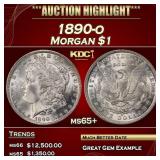 1890-o Morgan Dollar $1 ms65+ SEGS