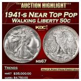 1941-s Walking Liberty Half Dollar Near Top Pop 50