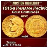 1915-s Panama Pacific Gold Commem Dollar 1 ms66 SE