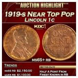 1919-s Lincoln Cent Near Top Pop 1c ms65+ rb SEGS