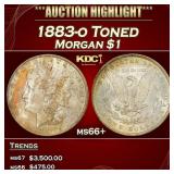 1883-o Morgan Dollar Toned $1 ms66+ SEGS