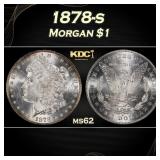 1878-s Morgan Dollar $1 Grades ms62