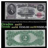1917 $2 Large Size Legal Tender Note Thomas Jeffer