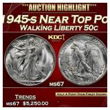 1945-s Walking Liberty Half Dollar Near Top Pop 50