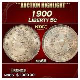 1900 Liberty Nickel 5c ms66 SEGS