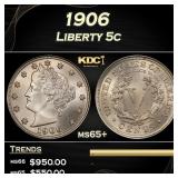 1906 Liberty Nickel 5c Grades ms65+