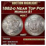 1882-o Morgan Dollar Near Top Pop $1 ms67 SEGS