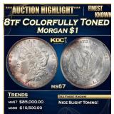 1878-p 7/8tf Morgan Dollar Colorfully Toned TOP PO