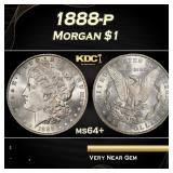 1888-p Morgan Dollar $1 Grades ms64+