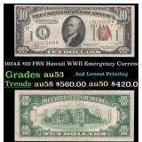 1934A $10 FRN Hawaii WWII Emergency Currency Grade