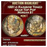 1881-o Morgan Dollar Rainbo Toned Near Top Pop $1