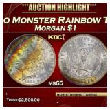 PCGS 1884-o Morgan Dollar Monster Rainbow Toned $1