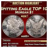 1891-cc VAM 3 Spitting Eagle TOP 100 Morgan Dollar