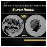 2020 Tuvalu $1 Venom Marvel Series Coin - 1 oz Sil