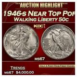 1946-s Walking Liberty Half Dollar Near Top Pop 50