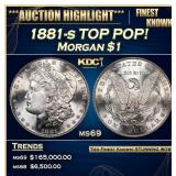 1881-s Morgan Dollar TOP POP! $1 ms69 SEGS