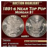 1891-s Morgan Dollar Near Top Pop $1 ms66+ SEGS