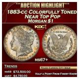1883-cc Morgan Dollar Colorfully Toned Near Top Po