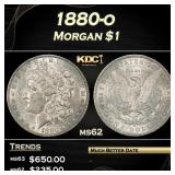 1880-o Morgan Dollar $1 Grades ms62