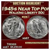 1945-s Walking Liberty Half Dollar Near Top Pop 50
