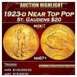 1923-d Gold St. Gaudens Double Eagle Near Top Pop