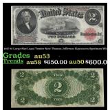 1917 $2 Large Size Legal Tender Note Thomas Jeffer