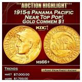 1915-s Panama Pacific Gold Commem Dollar Near Top