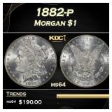 1882-p Morgan Dollar $1 Grades ms64