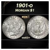1901-o Morgan Dollar $1 Grades ms63+