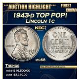 1943-d Lincoln Cent TOP POP! 1c ms68 SEGS
