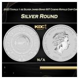 2023 Tuvalu 1 oz Silver James Bond 007 Casino Roya