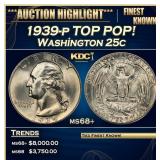 1939-p Washington Quarter TOP POP! 25c ms68+ SEGS