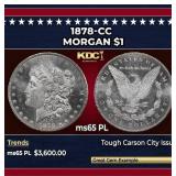1878-cc Morgan Dollar $1 ms65 PL SEGS