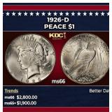 1926-d Peace Dollar $1 ms66 SEGS