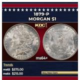 1879-p Morgan Dollar $1 Grades ms64+