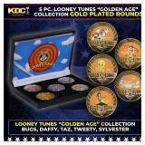 5 Coin "Golden Age" Looney Tunes Gold Plated Round