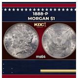 1888-p Morgan Dollar $1 Grades ms64