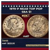 1979-p Susan B. Anthony Dollar Near Top Pop $1 ms6