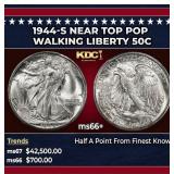 1944-s Walking Liberty Half Dollar Near Top Pop 50