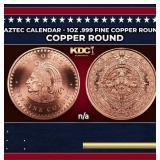 Aztec Calendar - 1oz .999 Fine Copper Round