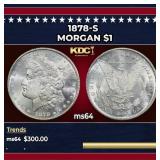 1878-s Morgan Dollar $1 Grades ms64