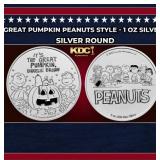 Great Pumpkin Peanuts Style - 1 oz Silver Round Ro