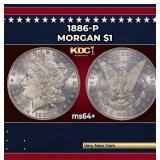 1886-p Morgan Dollar $1 Grades ms64+