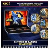 5 Coin Batman Through The Ages Gold Plated Round C