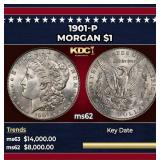 1901-p Morgan Dollar $1 ms62 USCG