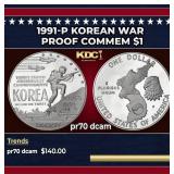 1991-P Korean War Proof Modern Commem Dollar $1 pr
