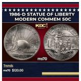1986-d Statue of Liberty Modern Commem Half Dollar