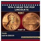 1974-s Lincoln Cent Near Top Pop 1c ms67 rd SEGS