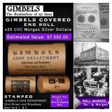 GIMBLES Unc Morgan Roll 20 Coin B+ Condition
