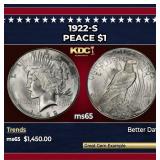 1922-s Peace Dollar $1 ms65 SEGS
